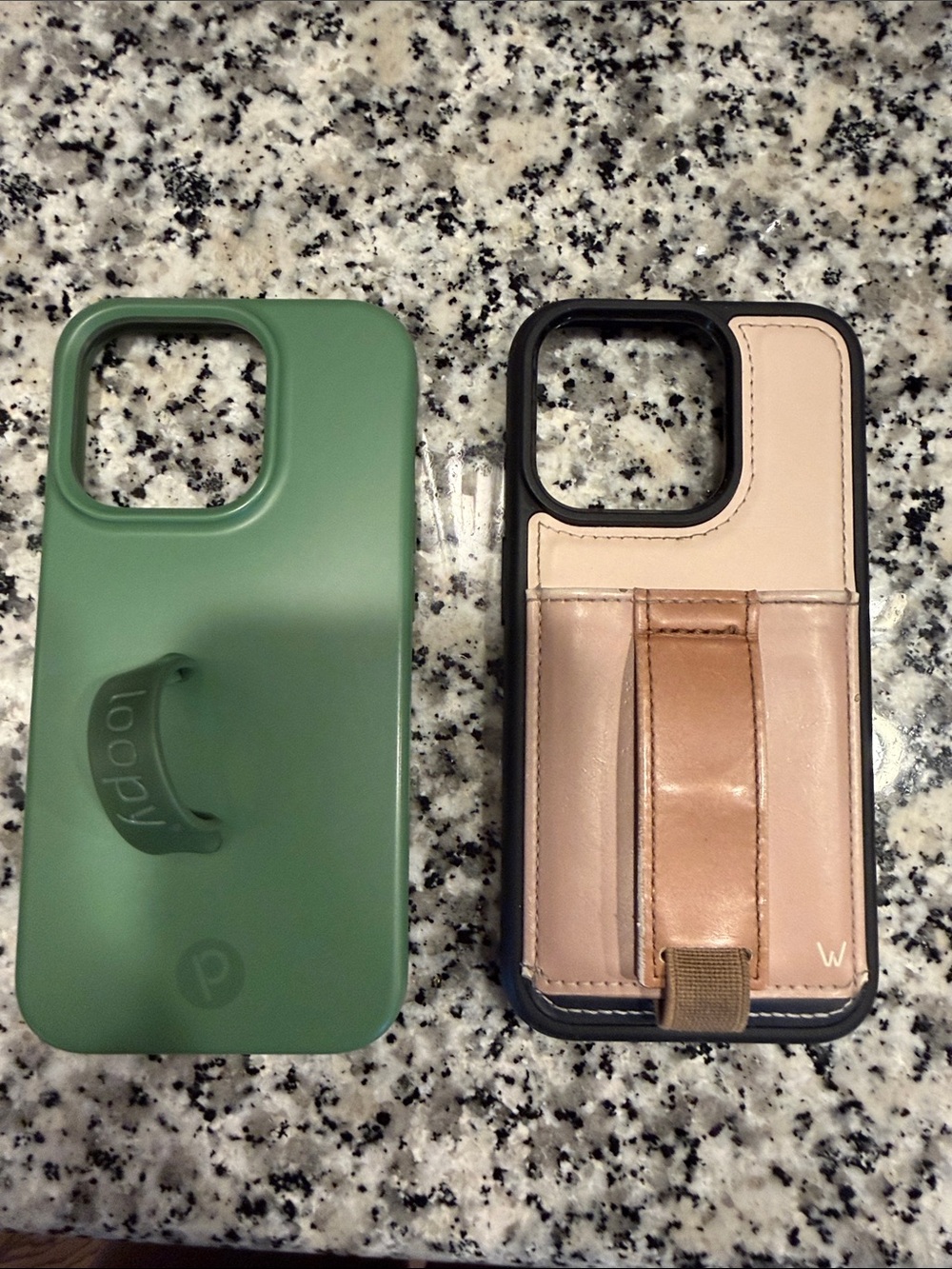 iPhone 15 pro set of 2 cases - loopy case and Walli case